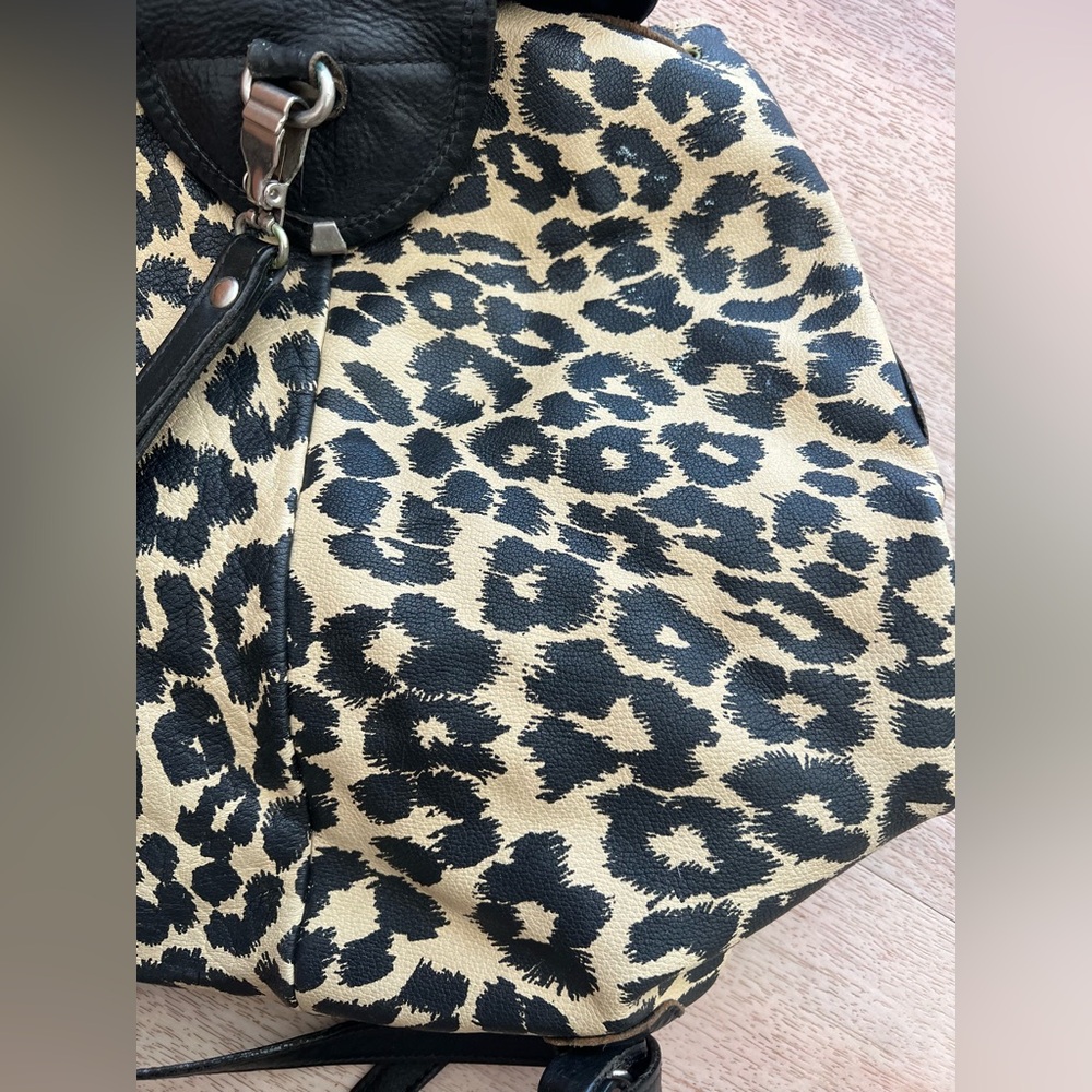 Furla suede leather leopard and black backpack - Picture 14 of 14